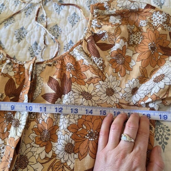 J.Crew Women’s 4 Linen Floral Puff Sleeve Mini Dress Boho Cottagecore Button Up - Picture 16 of 16